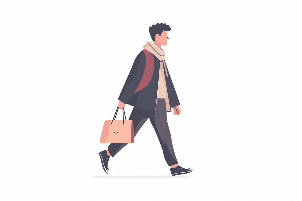 Man with handbag walking accessories accessory clothing.