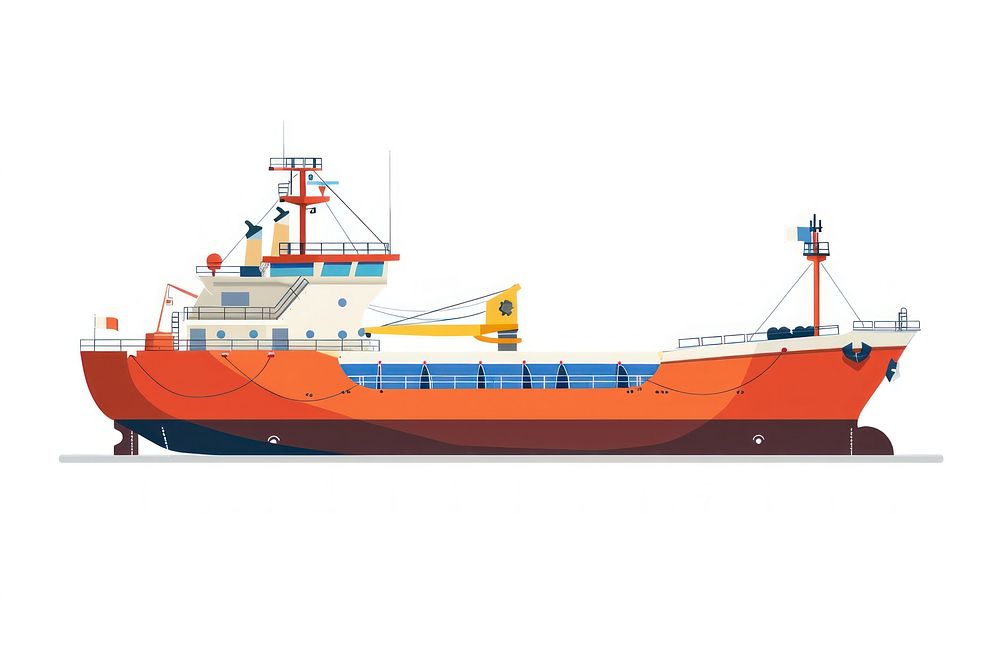 Small cargo ship transportation watercraft icebreaker.
