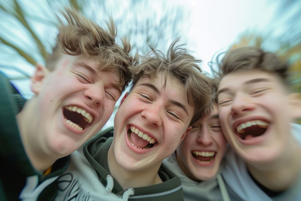 Teenager boys friend group laughing person human happy.