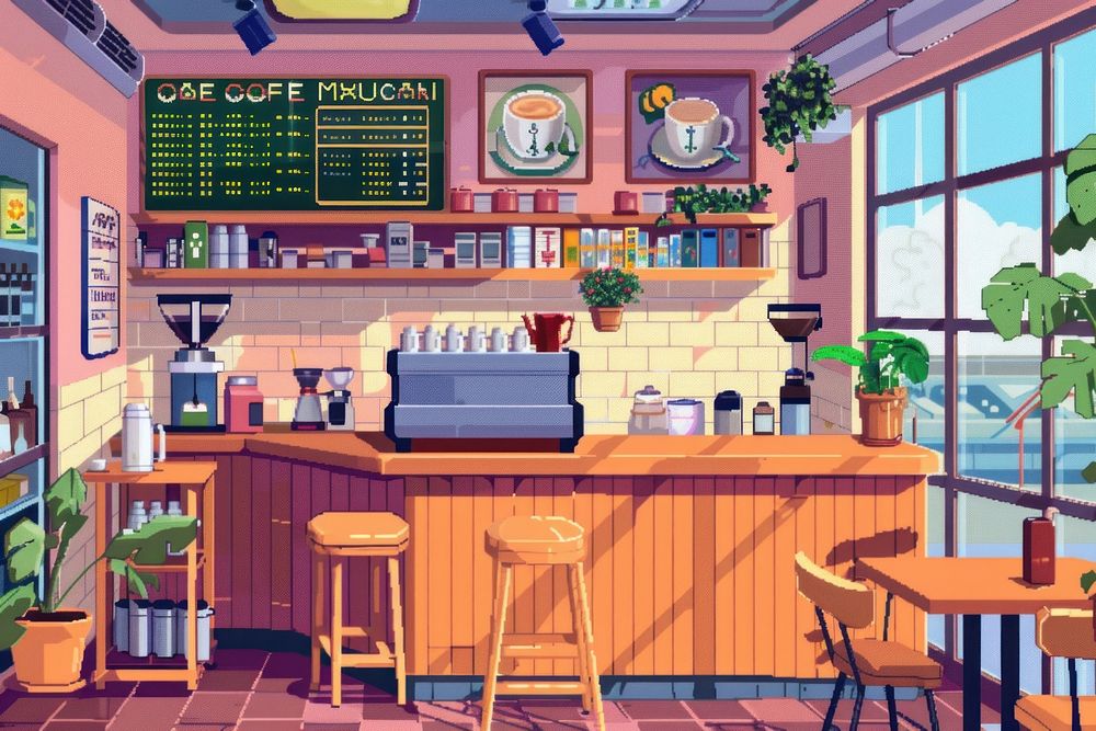 Coffee cafe art restaurant scoreboard.