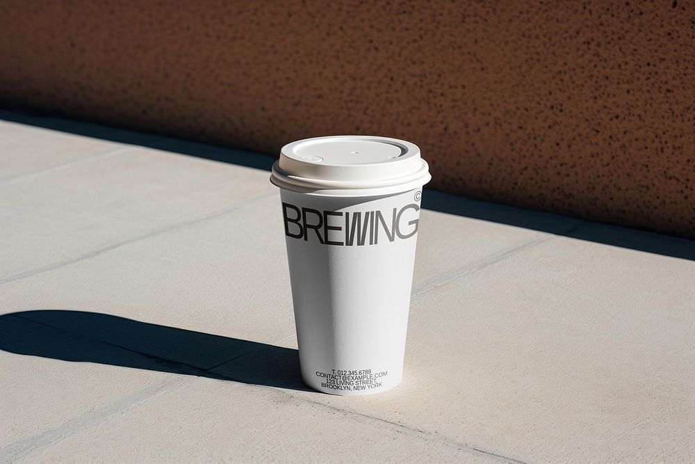 Paper coffee cup mockup psd