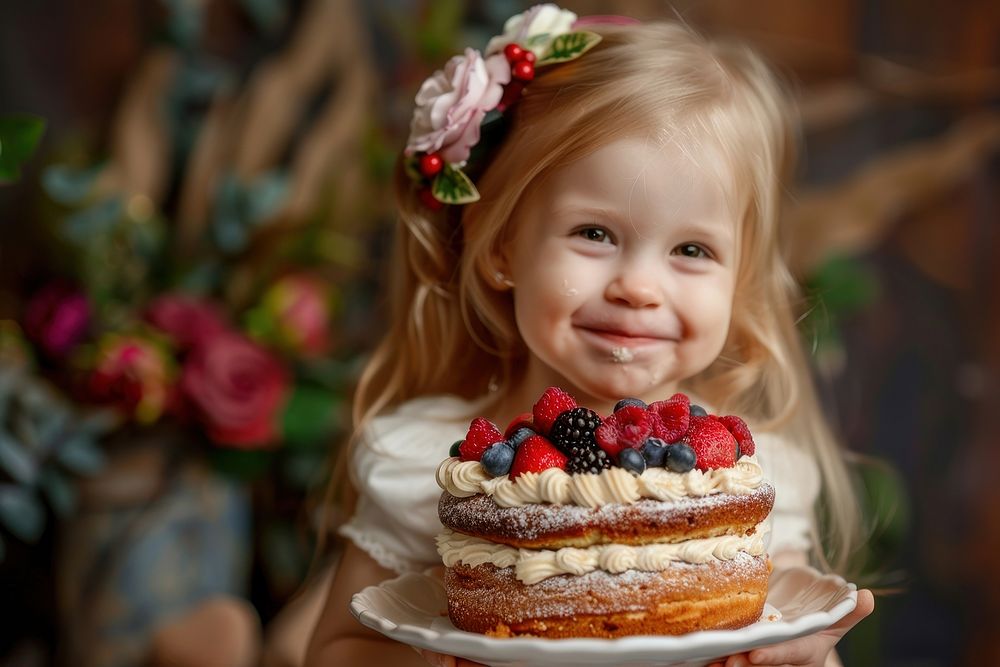 Little girl photo cake photography.