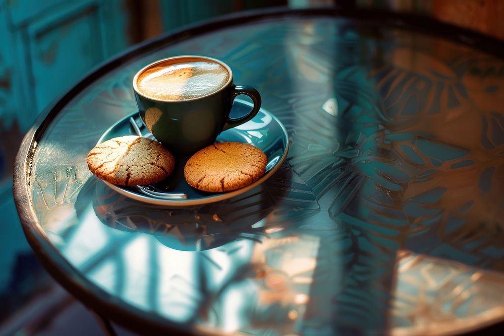 Coffees and cookie table confectionery furniture.