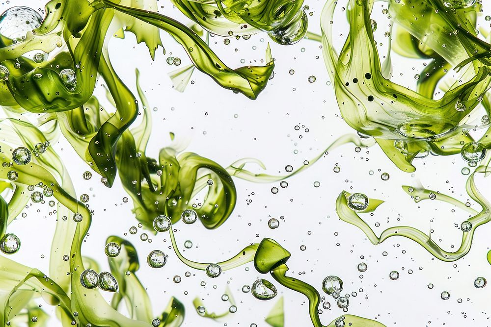 Wagame seaweed oil bubble graphics pattern green.