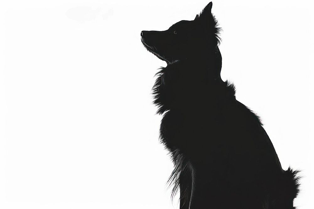 Silhouette dog backlighting animal.