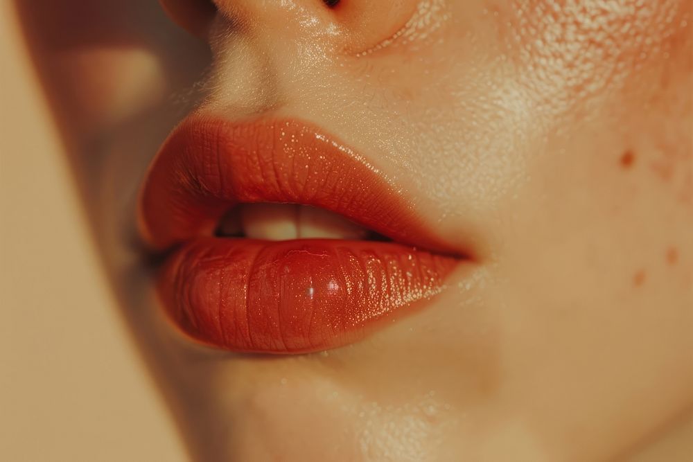 Lipstick mouth skin cosmetics.