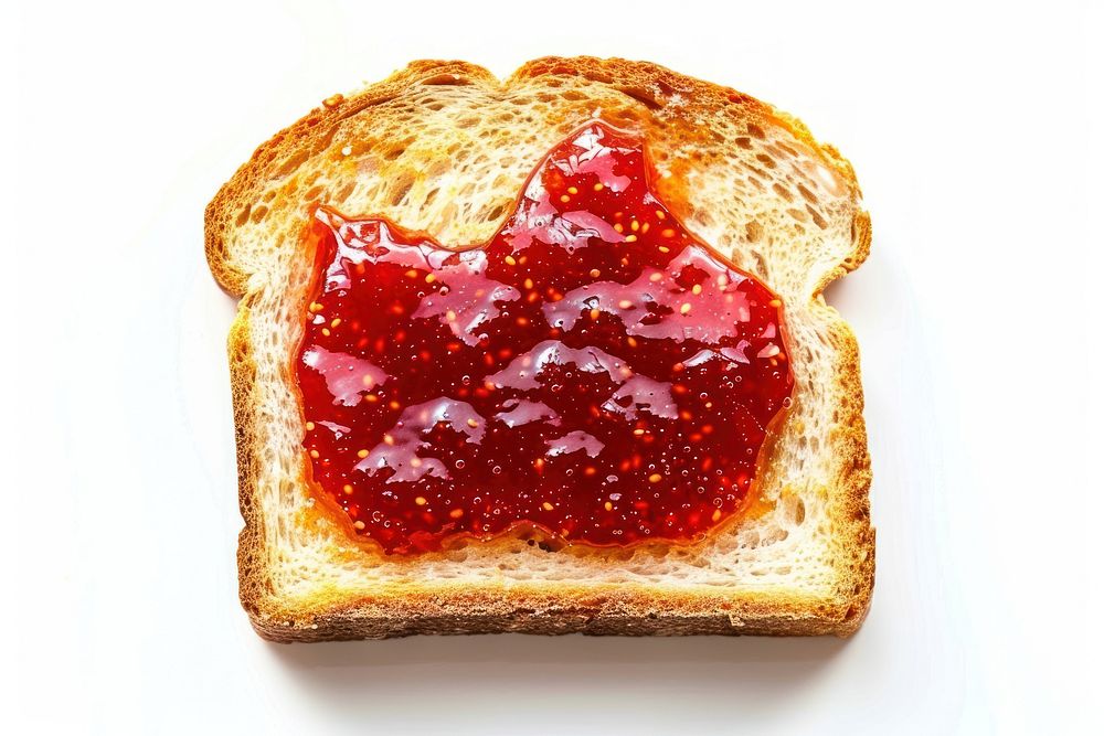 Toast jam bread food.