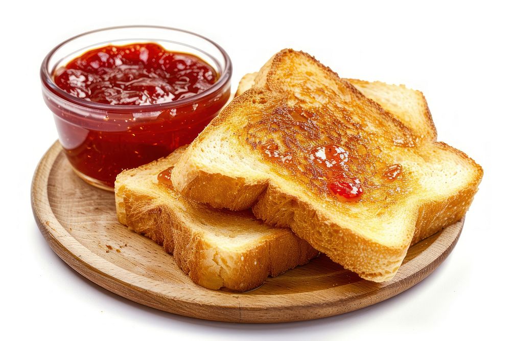 Bread toast jam ketchup.