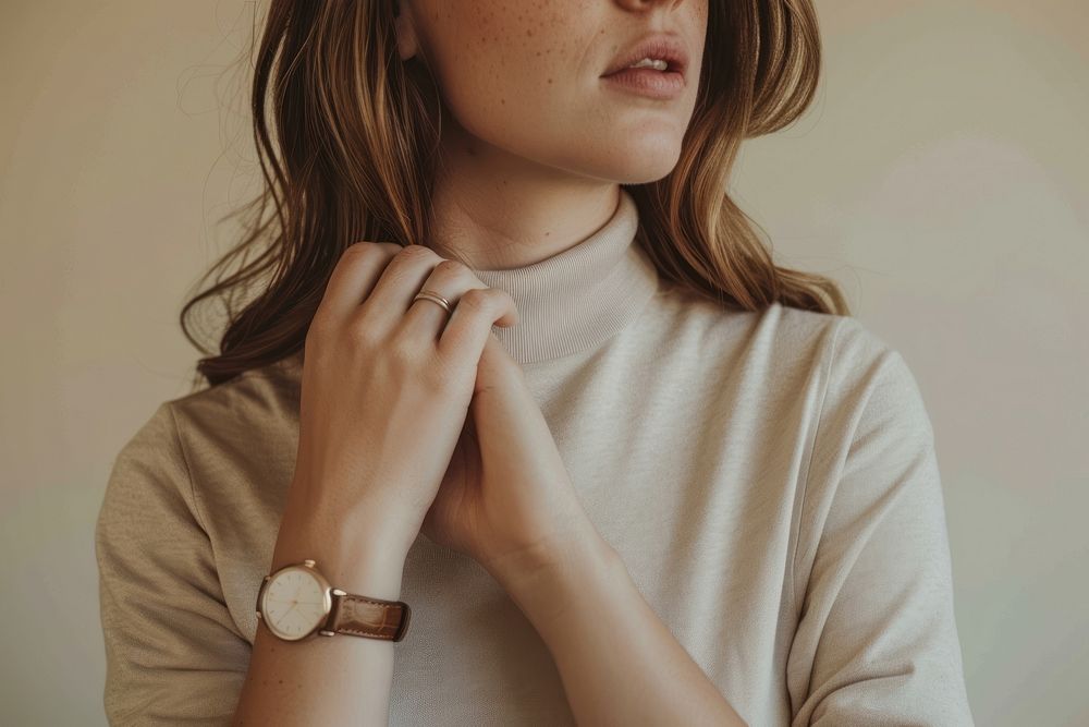 Minimalistic product shot face accessories wristwatch.