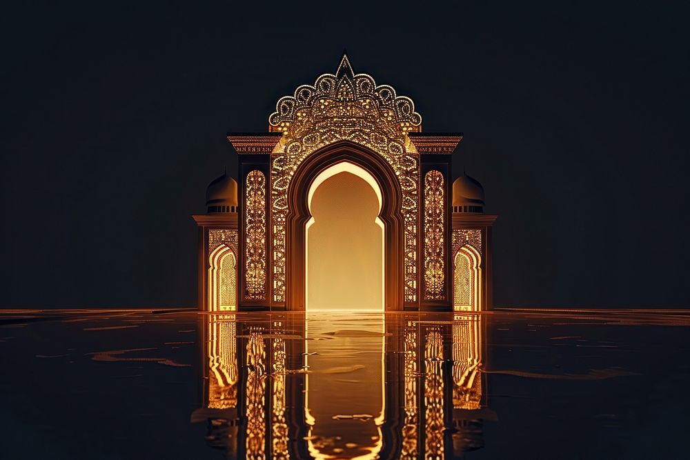 Eid mubarak day landmark gate.