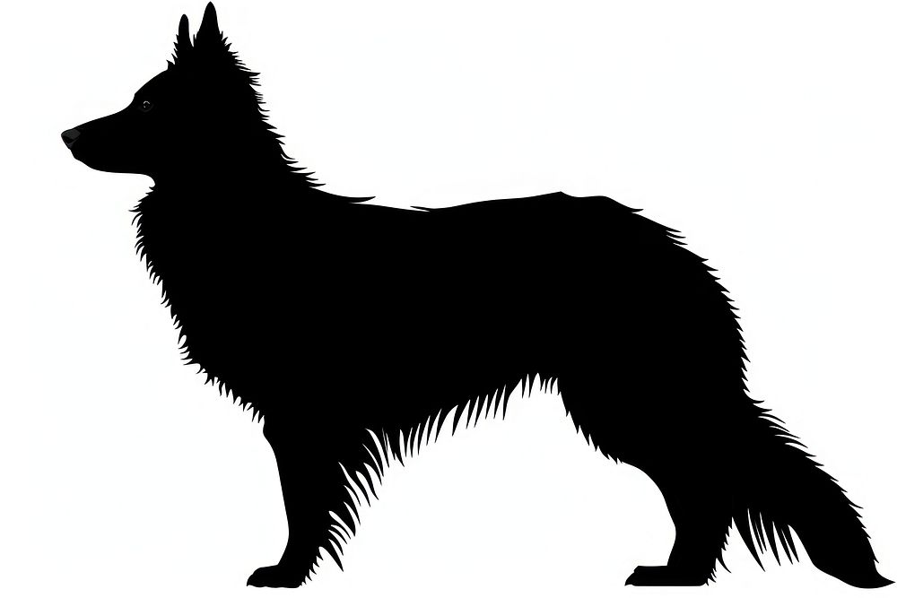 Border Collie silhouette clip art animal canine mammal.