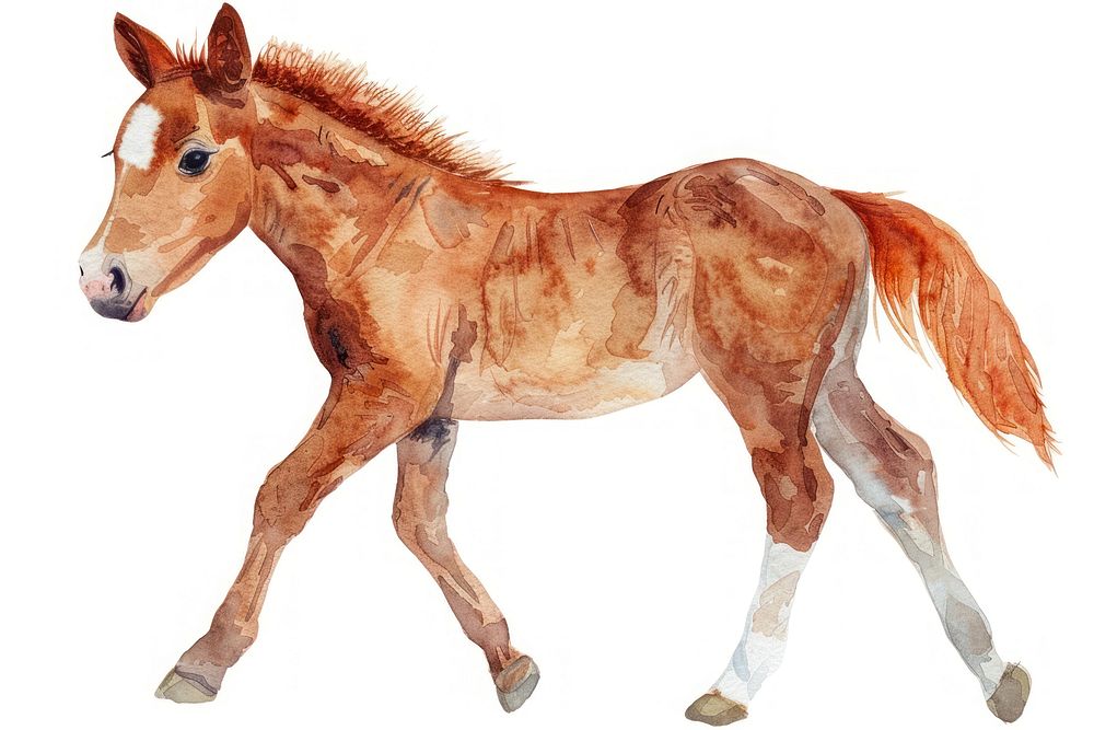Baby Horse full body horse animal mammal.