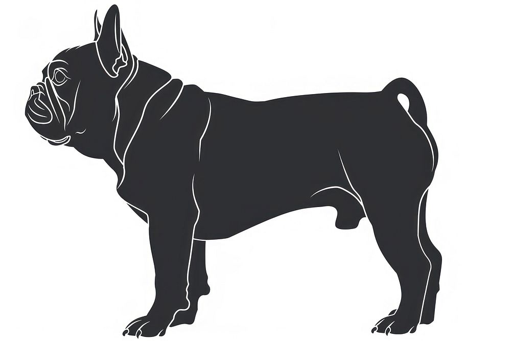 Bulldog silhouette clip art bulldog animal canine.