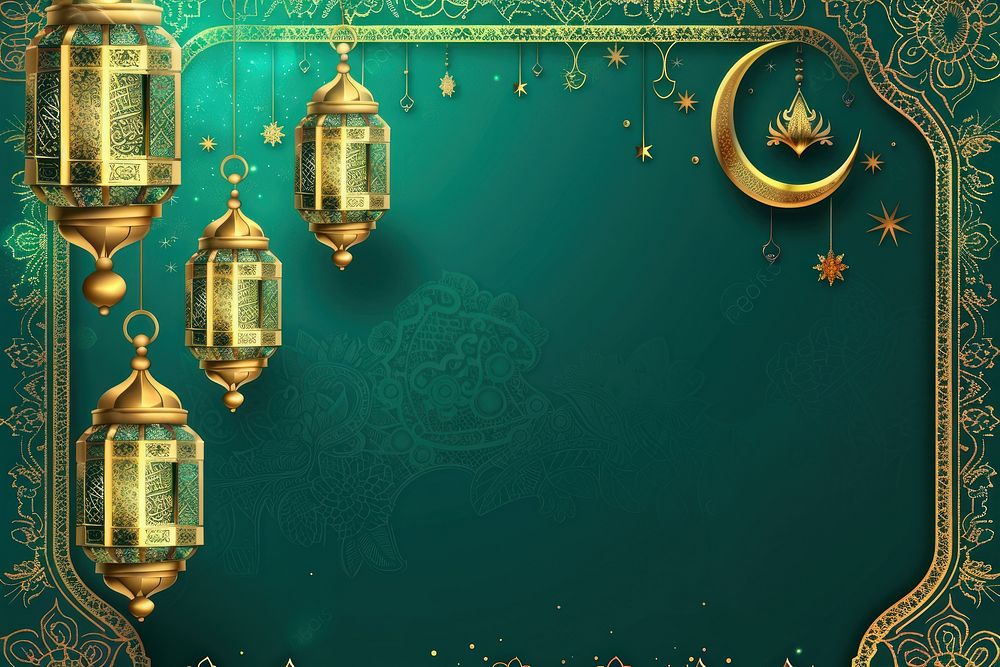Illustration design Eid Mubarak accessories chandelier accessory.