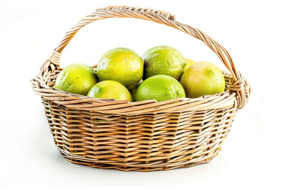 Basket lime produce fruit.