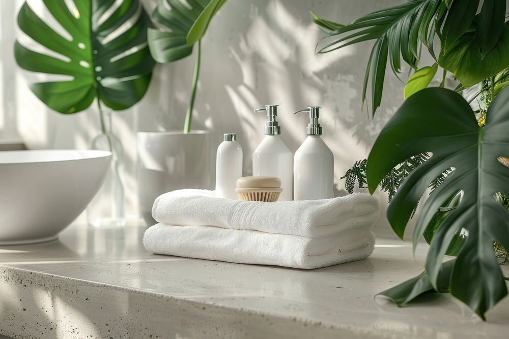 Spa treatment set spa basin towel.