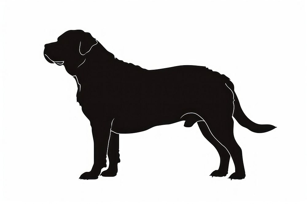 Rottweiler silhouette clip art stencil animal canine.