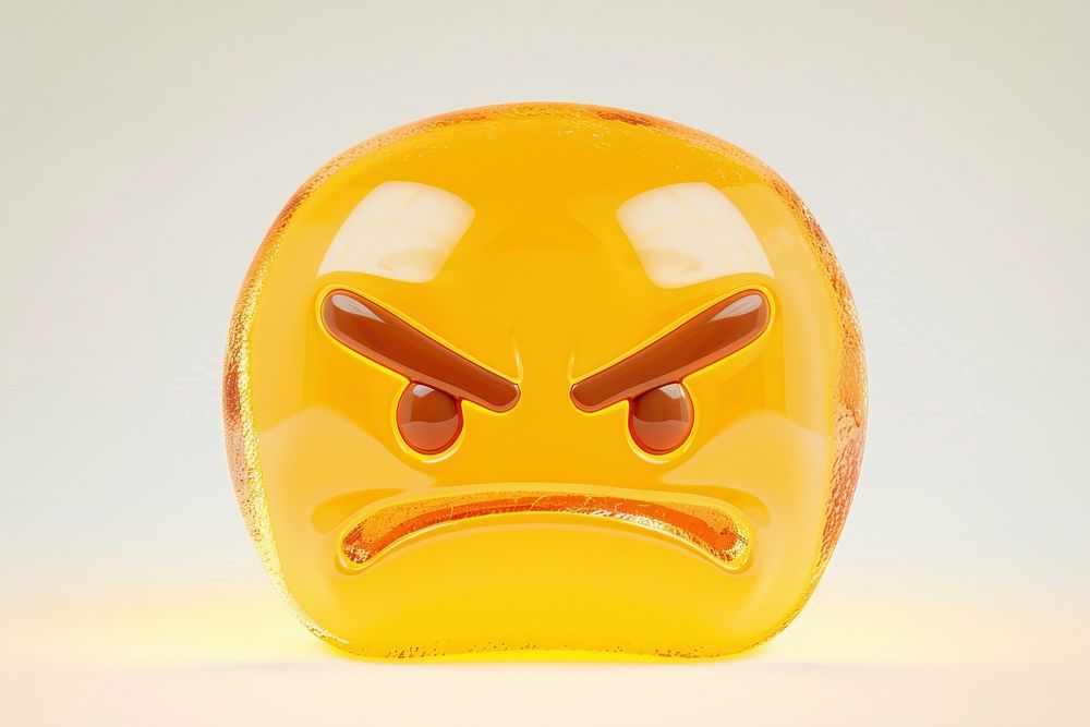 Emoji angry produce helmet orange.