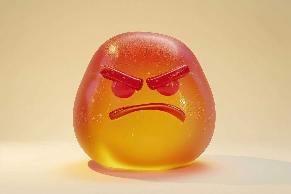 Emoji angry food jar.