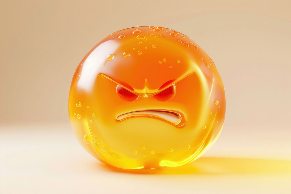 Emoji angry produce sphere helmet.