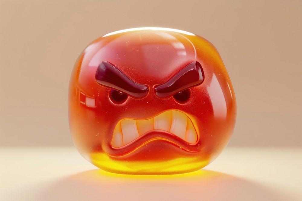 Emoji angry confectionery helmet sweets.