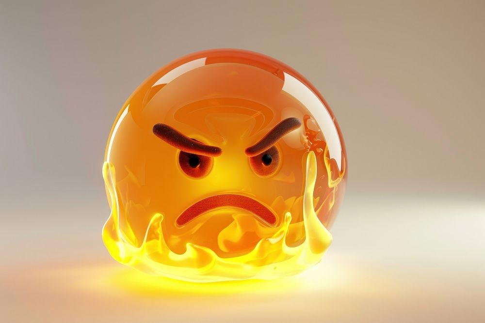 Emoji fire flame angry clothing apparel hardhat.
