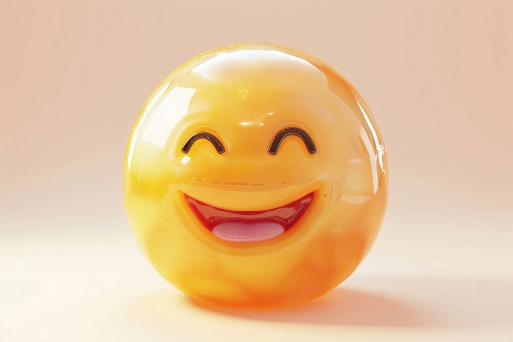 Emoji happy helmet sphere toy.