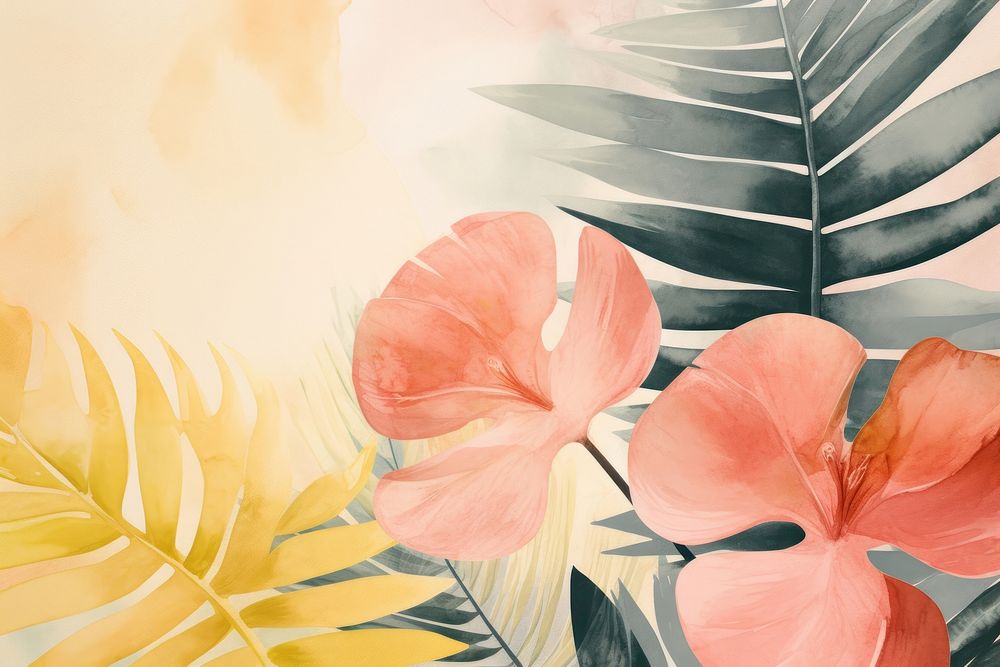 Tropical plants painting graphics weaponry.