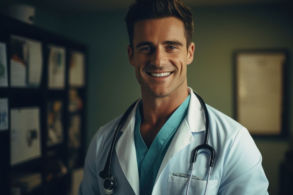Doctor smiling clothing apparel person.