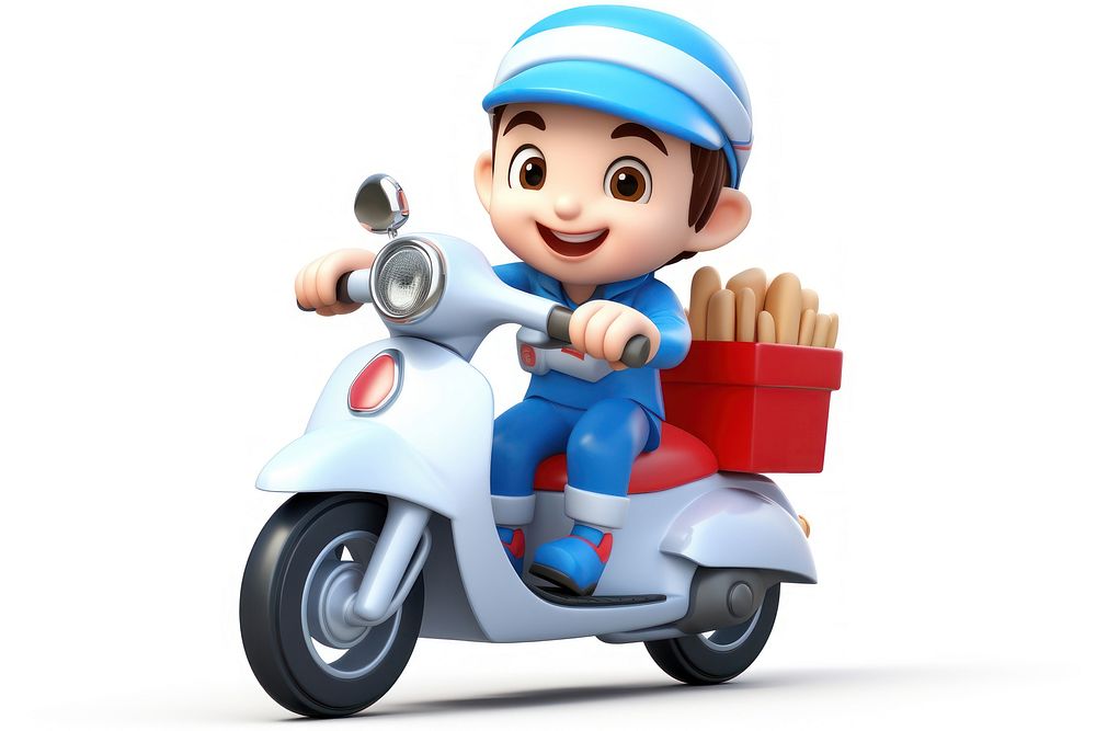 Japanese delivery man transportation motorcycle vehicle.