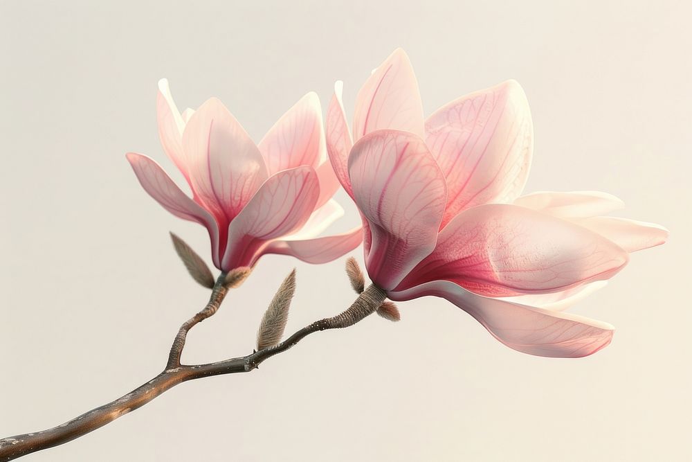 Magnolia in spring blossom flower petal.