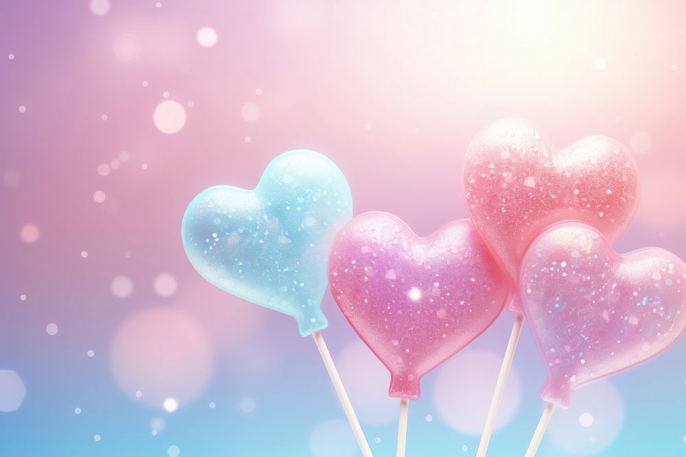3d jelly glitter heart candy confectionery balloon.