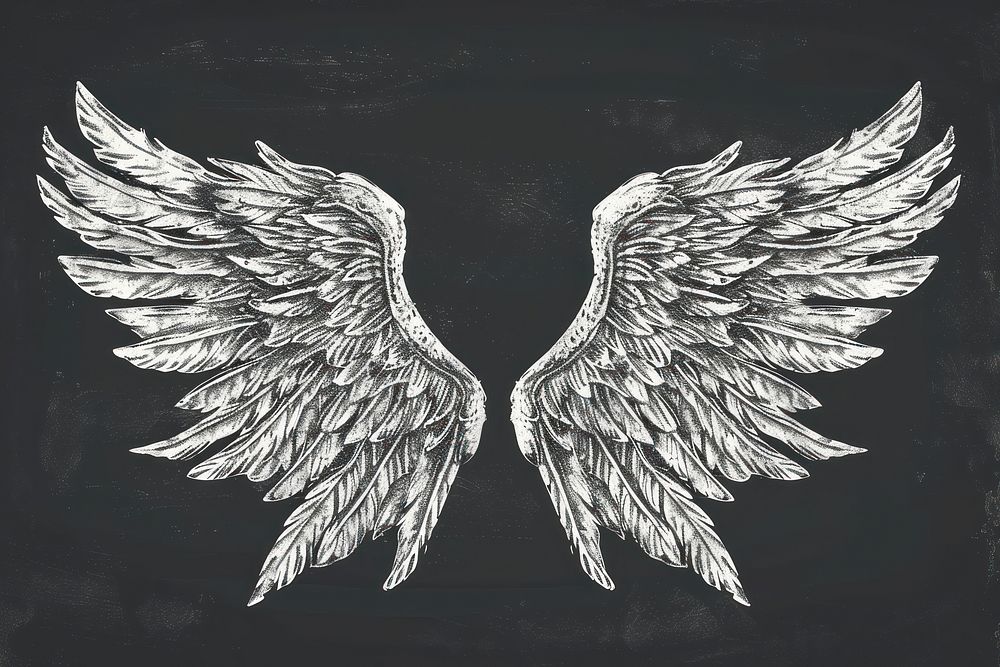 Angel wings icon sketch angel art illustrated.