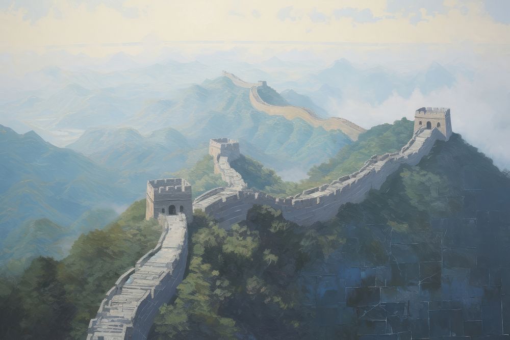 Great wall of china architecture building landmark.