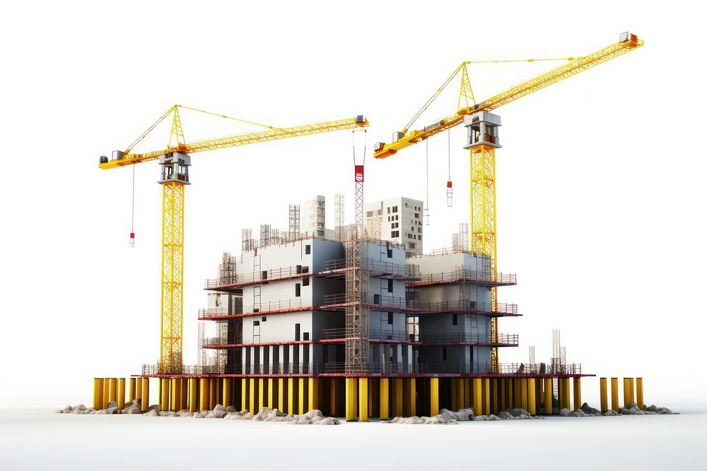 Building construction industry construction crane.