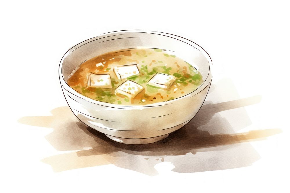 Miso Soup japanese food soup meal dish.
