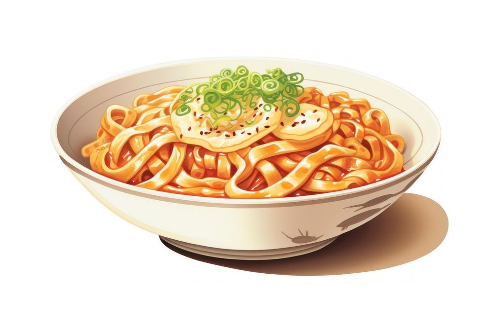 Udon japanese food spaghetti noodle pasta.