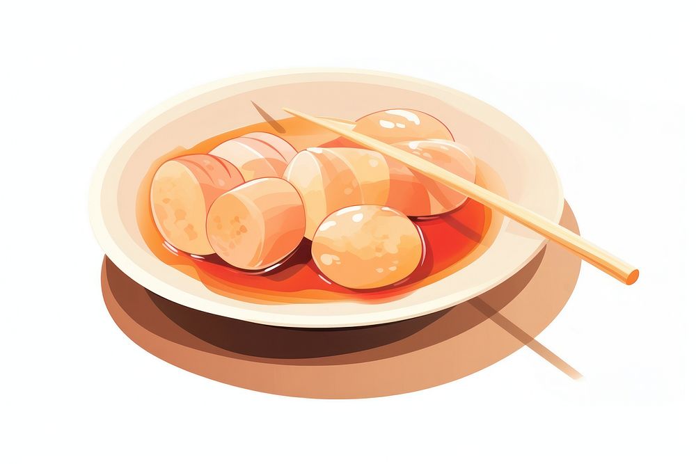 Oden japanese food chopsticks plate meal.