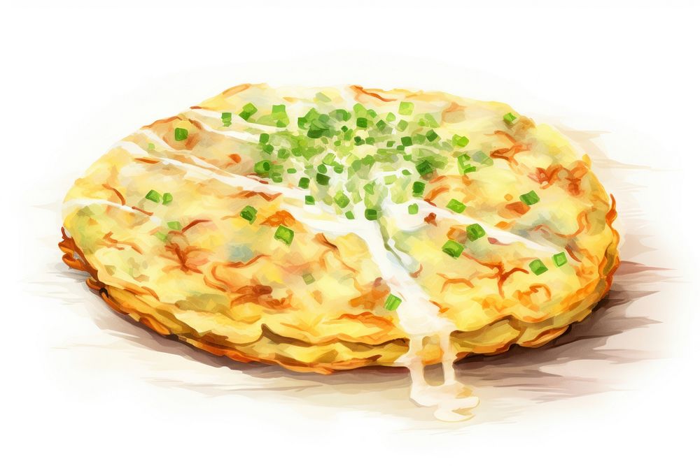 Okonomiyaki japanese food dessert pancake bread.