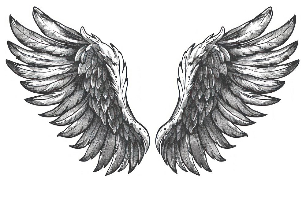 Sketch Wings icon art illustrated archangel.