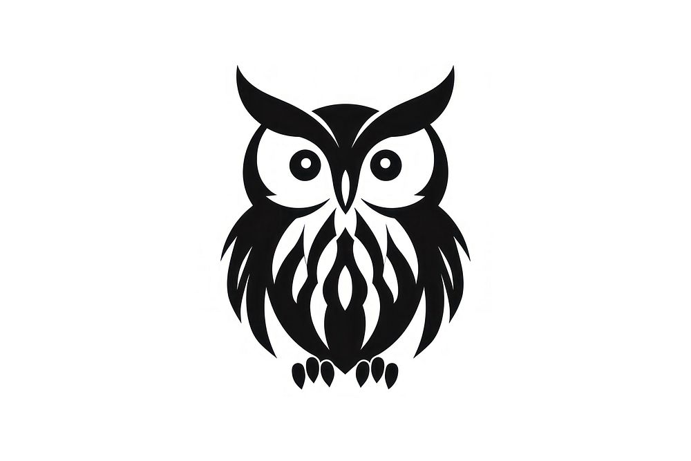 Owl owl stencil animal.
