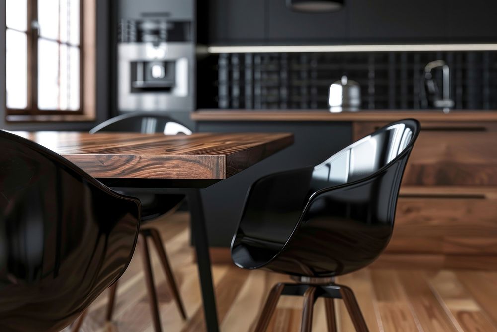 Modern kitchen furniture wood architecture.