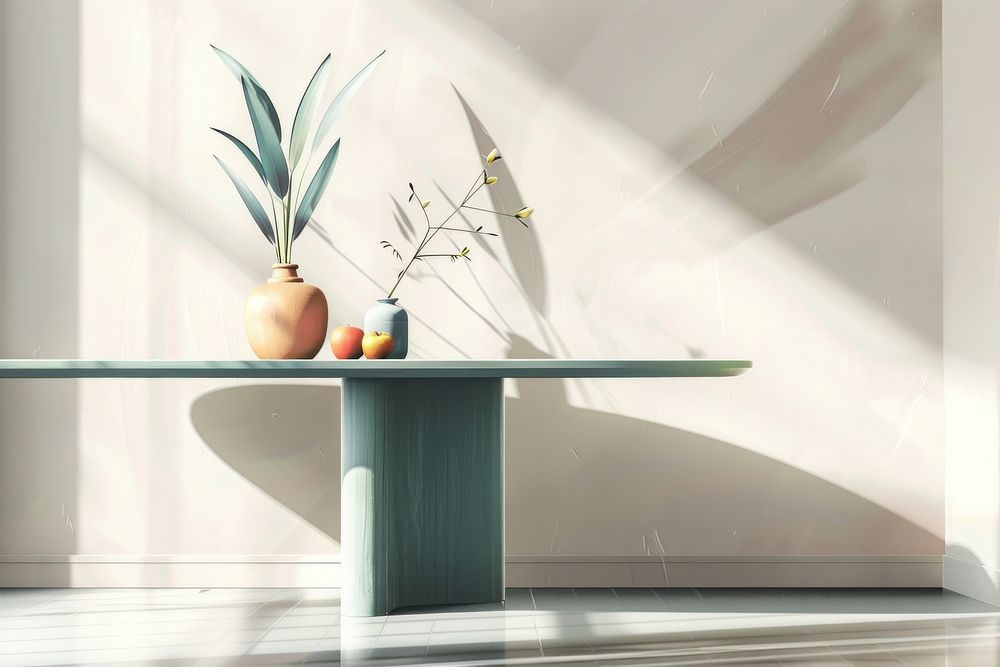 Modern luxury green Scandinavian dining table furniture tabletop blossom.