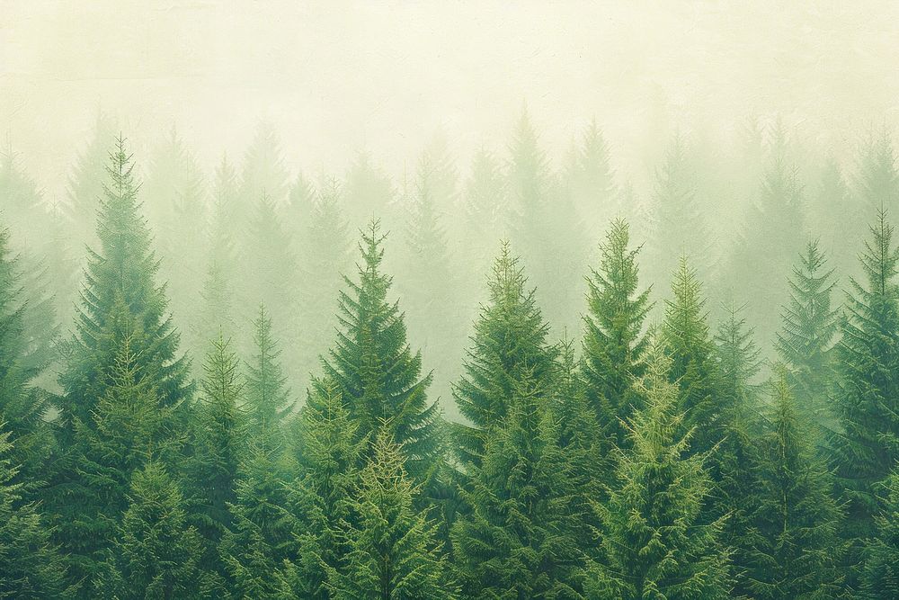 Texture pine forest green vegetation.