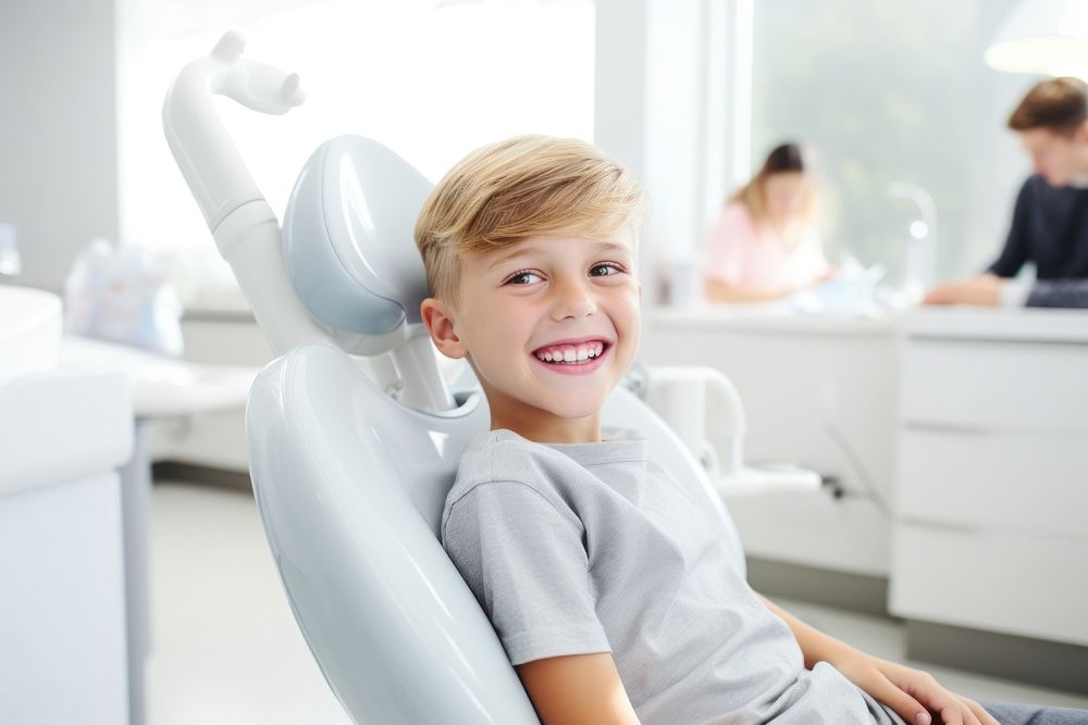 Children happily goes to the dentist child person human.