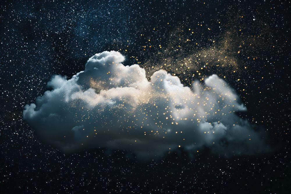 Cloud with a sparkle astronomy outdoors universe.