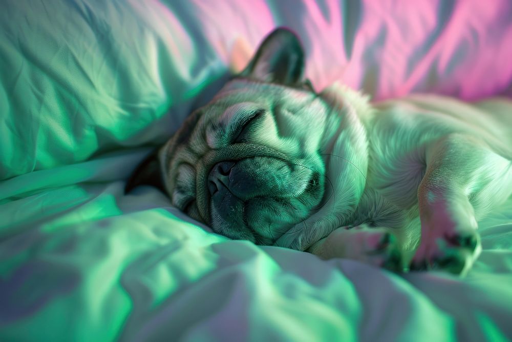 Pug sleep blanket bulldog animal.