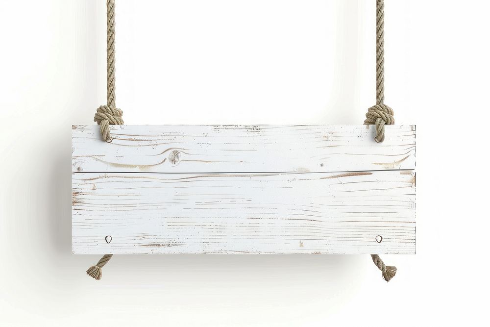 Wooden white Sign 1 Line Title Banner Plain wood weaponry swing.