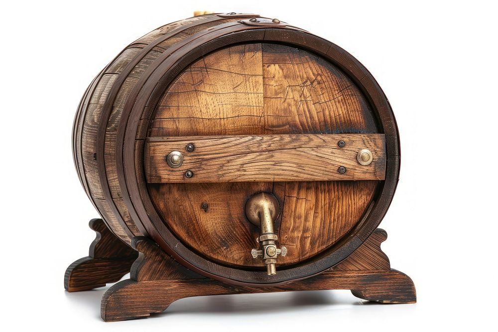 Wine wooden barrel keg.