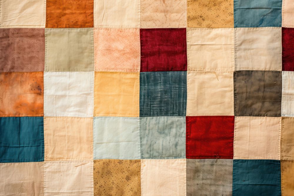 9 patch quilt block pattern patchwork linen flag.